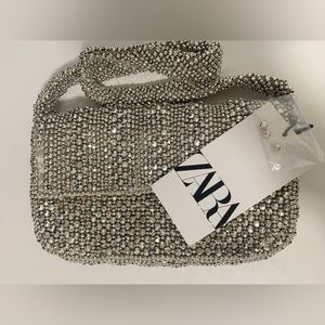 ZARA Metallic Beaded Purse